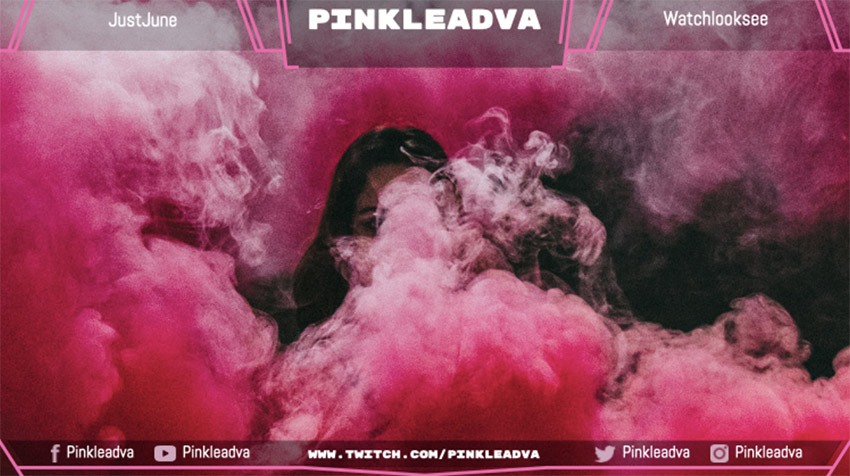Twitch Overlay Template with Pink Hues